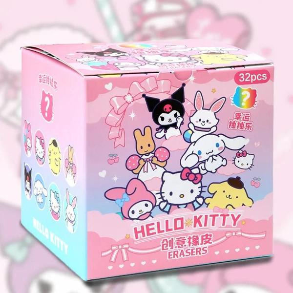 Borrachas Kawaii Sanrio 3D - Kuromi, Hello Kitty - 16/32 Peças - Kit de Papelaria Imagem de Borrachas Kawaii Sanrio 3D - Kuromi, Hello Kitty - 16/32 Peças - Kit de Papelaria