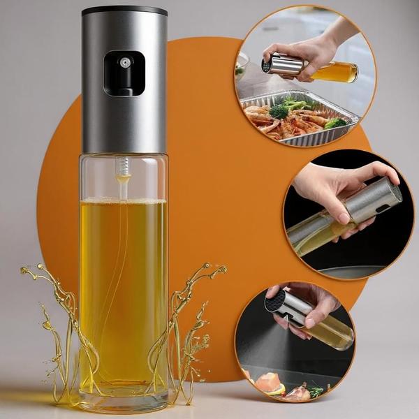 Borrifador de Azeite e Óleo 100ml em Vidro Spray Pulverizador Gourmet para Cozinha, Salad... Borrifador de Azeite e Óleo 100ml em Vidro Spray Pulverizador Gourmet para Cozinha, Salad...
