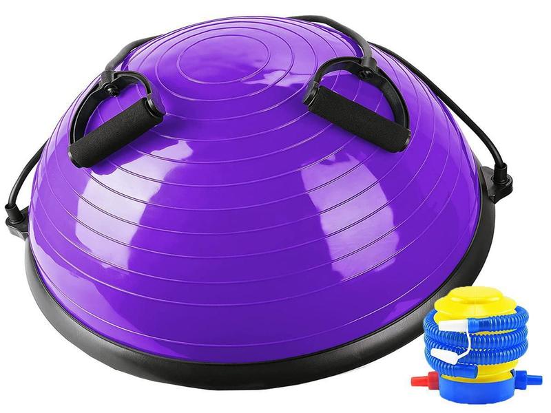 Bosu Meia Bola Com Elásticos Extensores E Bomba De Ar Bravus - Bravus Sport Imagem de Bosu Meia Bola Com Elásticos Extensores E Bomba De Ar Bravus