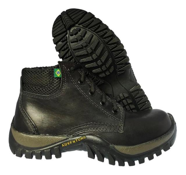 Imagem de Bota Adventure Coturno Masculino Feminino Trilha Couro Legitimo