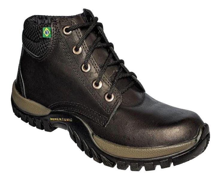 Imagem de Bota Adventure Coturno Masculino Feminino Trilha Couro Legitimo