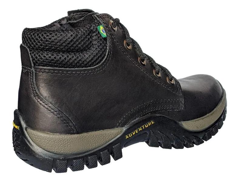 Imagem de Bota Adventure Coturno Masculino Feminino Trilha Couro Legitimo