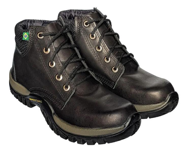 Imagem de Bota Adventure Coturno Masculino Feminino Trilha Couro Legitimo