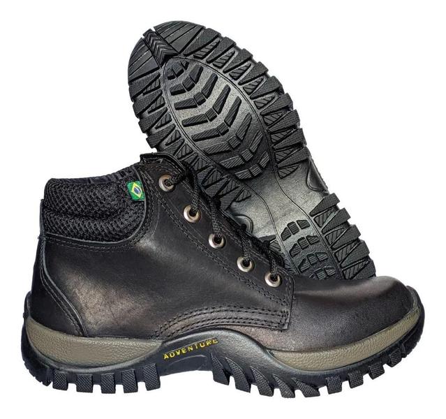 Imagem de Bota Adventure Coturno Masculino Feminino Trilha Couro Legitimo