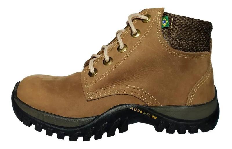 Imagem de Bota Adventure Coturno Masculino Feminino Trilha Couro Legitimo