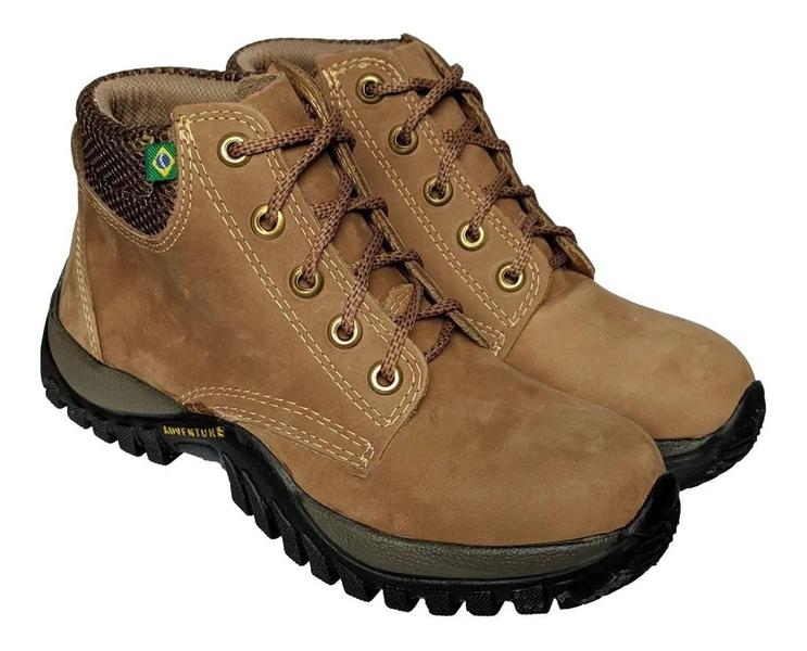 Imagem de Bota Adventure Coturno Masculino Feminino Trilha Couro Legitimo