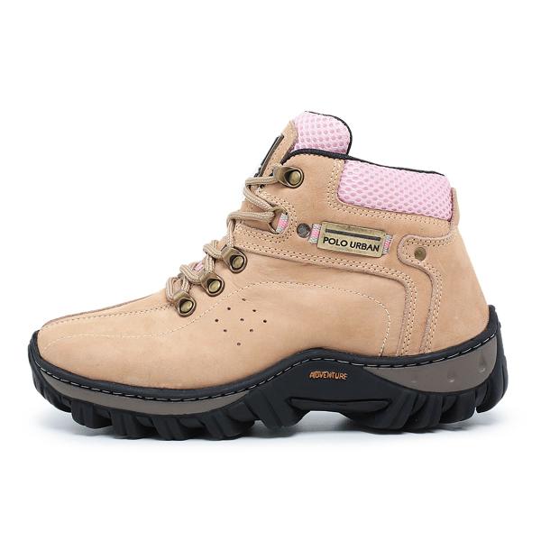 Imagem de Bota Adventure Coturno Trekking Feminina De Couro Trilha Rapel Caminhada