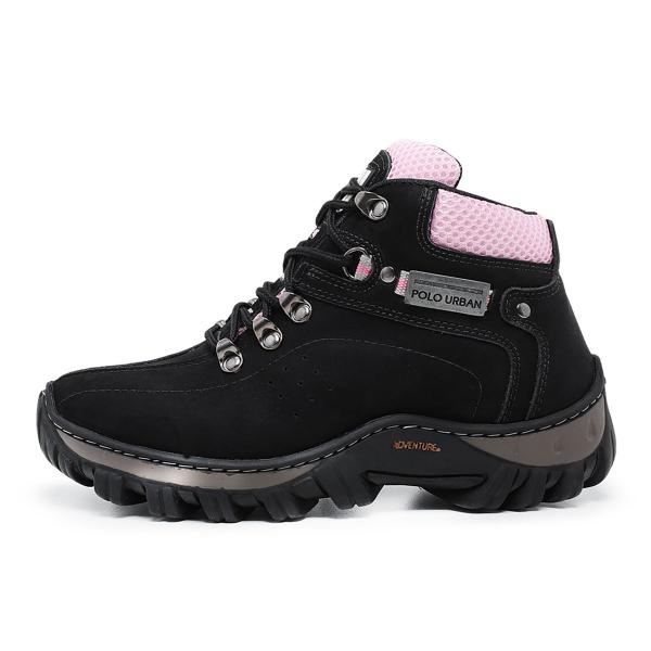 Imagem de Bota Adventure Coturno Trekking Feminina De Couro Trilha Rapel Caminhada