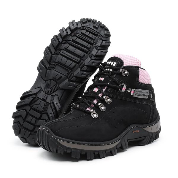 Imagem de Bota Adventure Coturno Trekking Feminina De Couro Trilha Rapel Caminhada