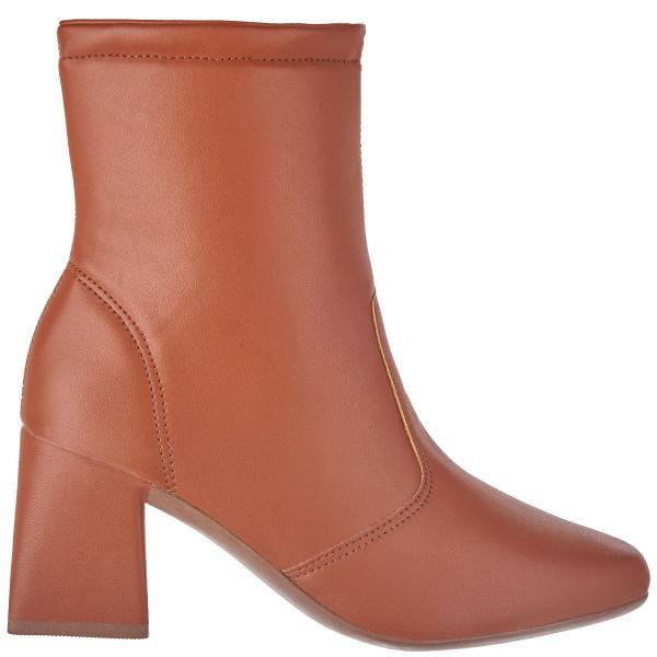Bota Bico Quadrado Feminina Cano Médio Salto Modelo Atual Moderno Zíper Blogueira - Munita Bota Bico Quadrado Feminina Cano Médio Salto Modelo Atual Moderno Zíper Blogueira - Munita