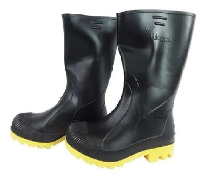 Imagem de Bota Borracha Pvc Impermeável Solado Amarelo Antiderrapante