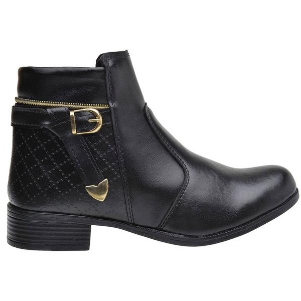 Bota Botina Coturno Feminina Cano Curto Casual Lançamento - Outlet Monteiro Bota Botina Coturno Feminina Cano Curto Casual Lançamento - Outlet Monteiro