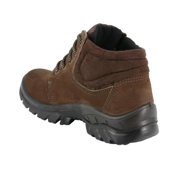 Imagem de Bota botina de amarrar bico pvc epi marrom nobuck  Ecosafety