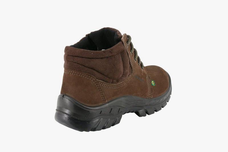 Imagem de Bota Botina de Segurança Ecosafety PS139 Café Bico PVC + Palmilha gel CA 40677