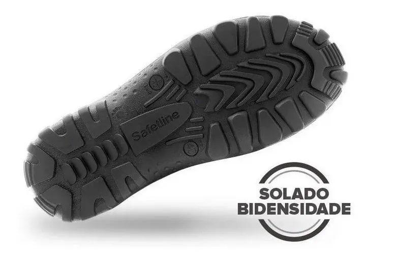 Imagem de Bota Botina Nobuck Miura Safetline Bico Pvc Preta Ca12783