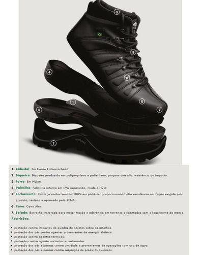 Imagem de Bota Botina Sapato Segurança Masculino Macboot Bico Pvc com CA