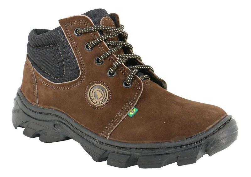 Imagem de Bota Botina Segurança Bico Pvc Ecosafety Nobuk Coffee 106