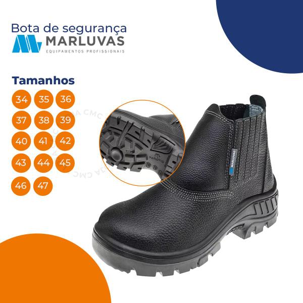 Bota Botina Tenis Segurança Elastico Marluvas 95b19 Bico Pvc Imagem de Bota Botina Tenis Segurança Elastico Marluvas 95b19 Bico Pvc
