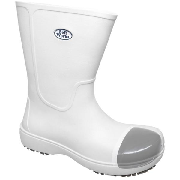 Imagem de Bota Cano Alto Acqua Foot Bico Composite Branco Antiderrapante Confortavel Açougue Ca