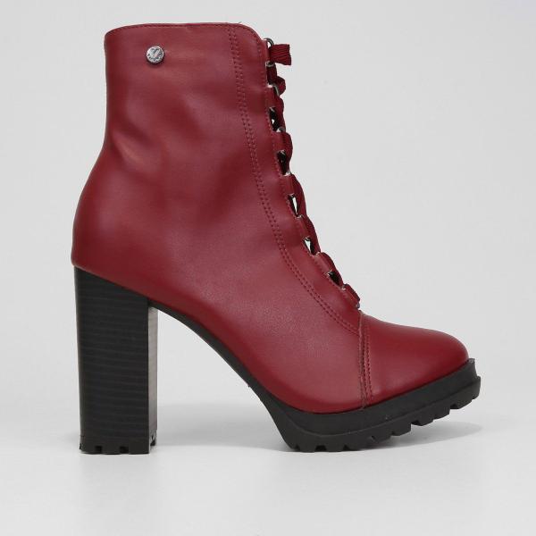 Bota Coturno Cano Médio Via Uno Salto Grosso Tratorada Feminina Bota Coturno Cano Médio Via Uno Salto Grosso Tratorada Feminina