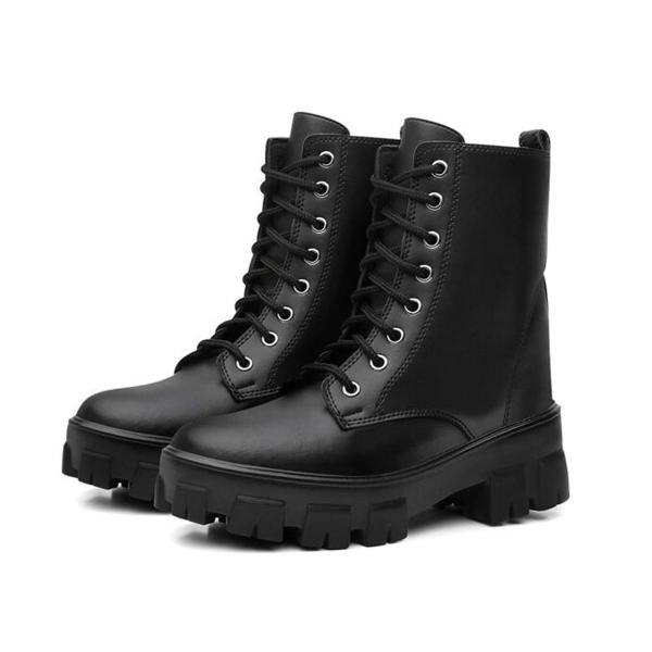 Bota Coturno Feminina Blogueira Tratorado Plataforma Confort - Ef Bota Coturno Feminina Blogueira Tratorado Plataforma Confort - Ef