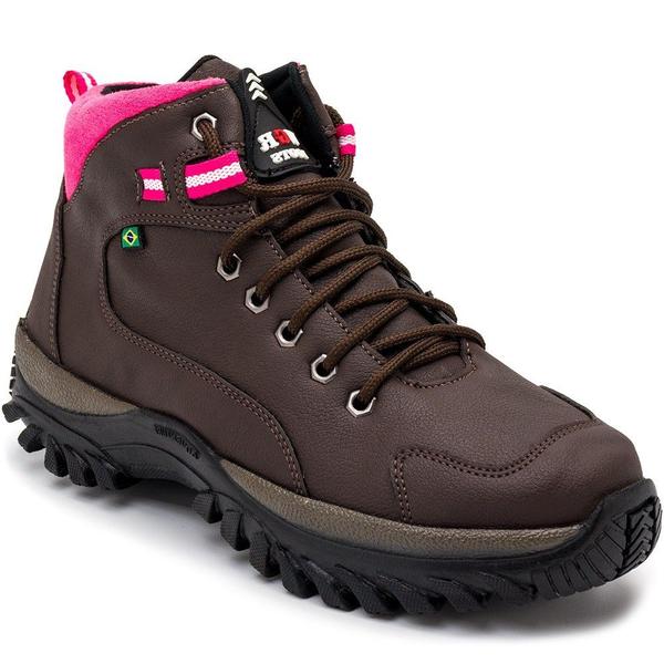 Imagem de Bota Coturno Feminino Adventure Material Ecologico para Trilhas e Caminhadas Solado Tratorado