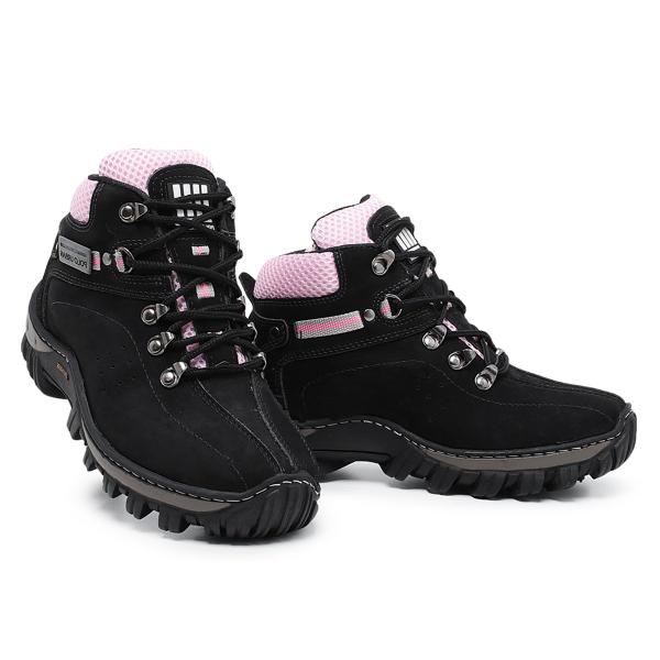 Imagem de Bota Coturno Feminino Couro Legitimo Adventure Bota Feminina Trilhas Ar Livre Aventura