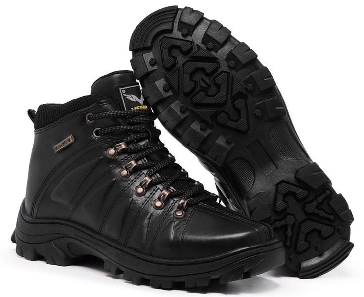 Imagem de Bota Coturno  Masculino  Adventure Escalada  Esportes Preto Sola Tratorada Venan 920