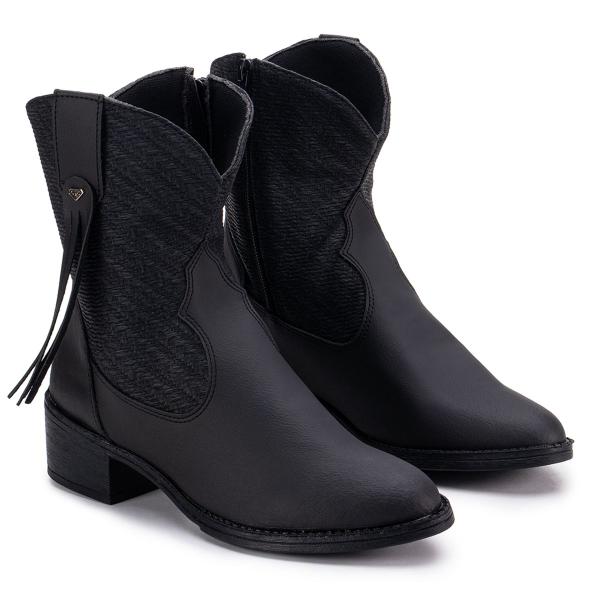Bota Country Western Feminina IZA Com Franja Cano Médio GuGi 218-GG Bota Country Western Feminina IZA Com Franja Cano Médio GuGi 218-GG