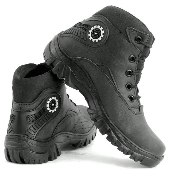 Imagem de Bota Cuturno Tenis Preto Adventure Sola Blaqueada Trekking