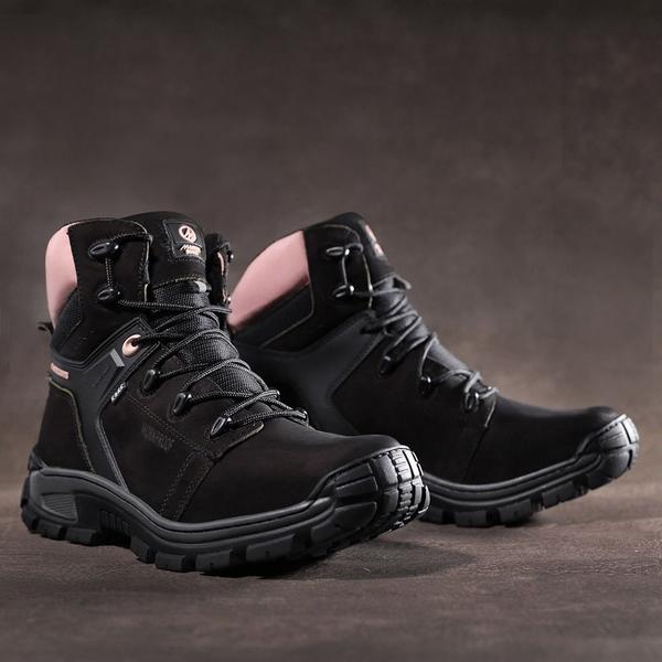 Imagem de Bota de Couro Coturno Edge de Segurança CA Cor Black and Pink