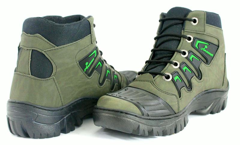 Imagem de Bota De Motoqueiro Adventure Tênis Oliva Verde Motociclismo