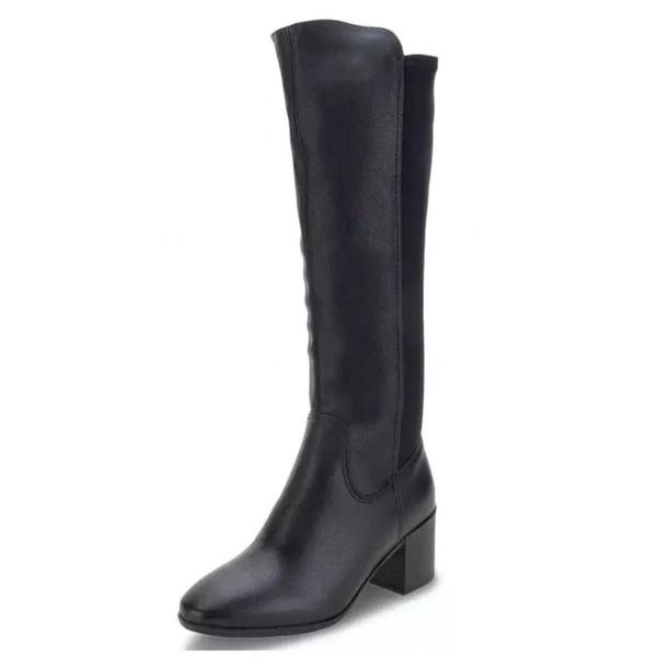 Imagem de Bota Feminina Bottero Couro Com Lycra Cano Longo Ref 347808