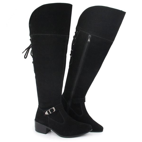 Bota Feminina Coxa Acima Do Joelho Estilo Montaria Camurça 11503 - Foot Store Bota Feminina Coxa Acima Do Joelho Estilo Montaria Camurça 11503 - Foot Store