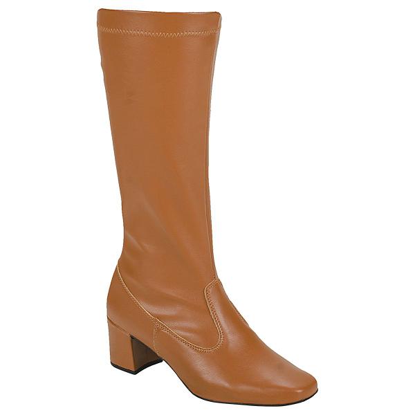 Bota Feminina Sretch Cano Alto Bico Quadrado Salto Grosso - LAZZLU Bota Feminina Sretch Cano Alto Bico Quadrado Salto Grosso - LAZZLU