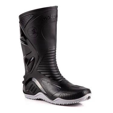 Imagem de Bota Galocha De Moto Pvc Impermeável Motociclista Motoboy Bracol Motosafe