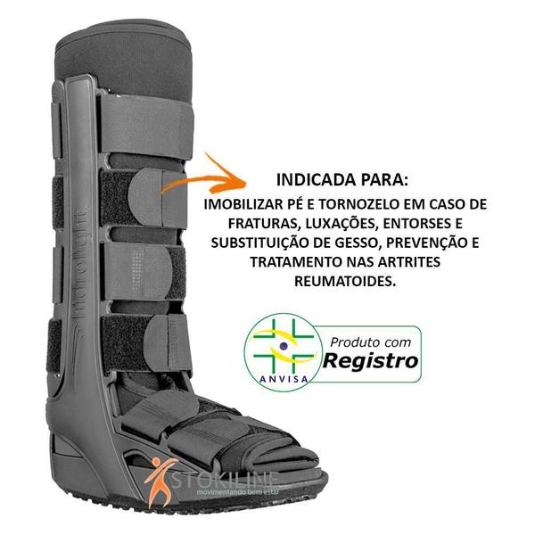 Imagem de Bota Imobilizadora Hidrolight Standard Longa Preta 33 Ao 37