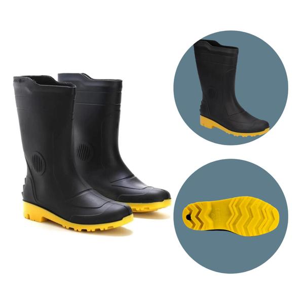 Pega Forte Bota Amarela De Chuva Bota Impermeável Cano Longo