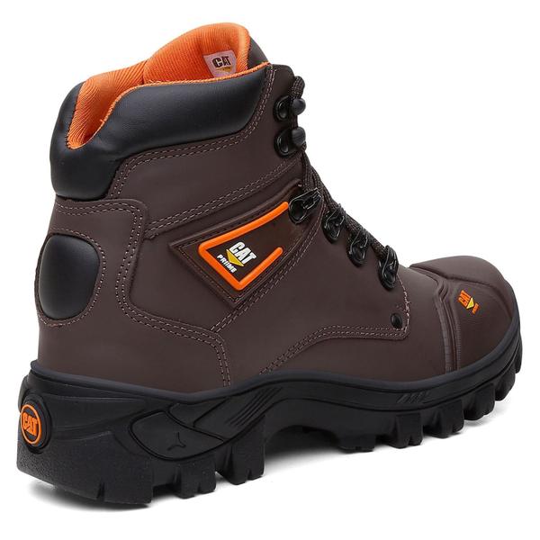 Imagem de Bota Masculina Cat Priime ORIGINAL Segurança Em Couro Biqueira Em Pvc Com C.A