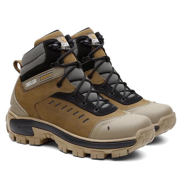 Imagem de Bota Masculina Segurança Em Couro Biqueira Em Pvc Ref Tk1003