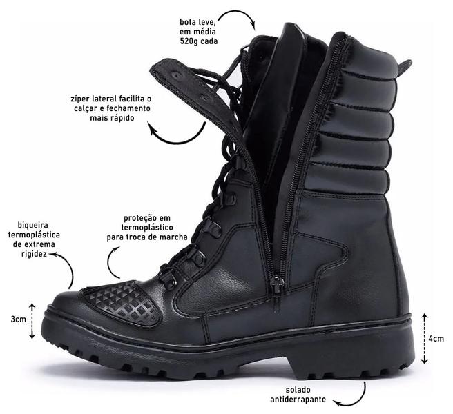 Imagem de Bota Militar Masculino Feminino Cano Alto TaticoCoturno