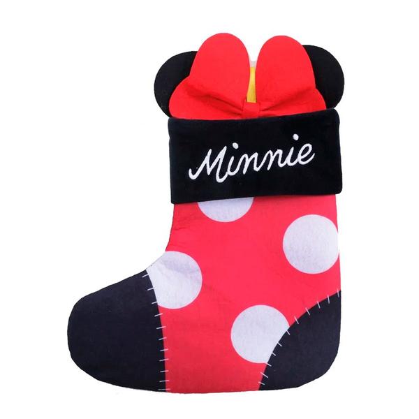 Imagem de Bota Minnie de Natal para Pendurar - Branco, Vermelho, Preto  - 46cm - 1 unidade - Cromus  - Rizzo