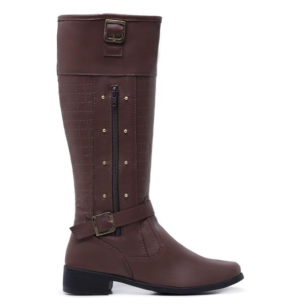 Imagem de Bota Montaria Feminina Cano Alto Moderna Leve Conforto Gmm Shoes