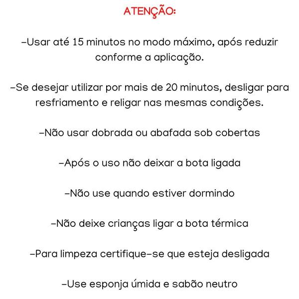 Imagem de Bota pantufa térmica elétrica 110v regulador temperatura INMETRO Sulterm