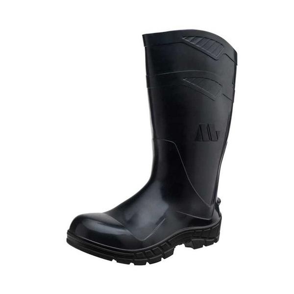 Imagem de Bota pvc cano alto sem forro preta 38  100aworkcapr   marluvas