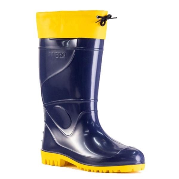 Imagem de Bota PVC Cano Longo Innpro Com Polaina CA 49.855 - Azul e Amarelo