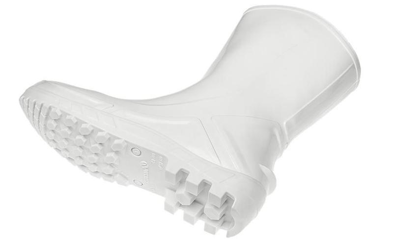 Bota pvc cano medio branca de segurança com forro - Marluvas Imagem de Bota pvc cano medio branca de segurança com forro
