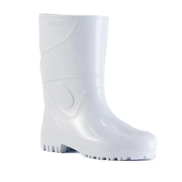 Imagem de Bota PVC Cano Medio Innpro Agro Antiderrapante CA 36025 - Branco