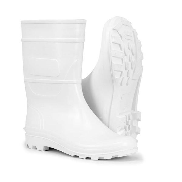 Imagem de Bota PVC Crival Branca Cano Médio 28cm sem Forro CA32178 39