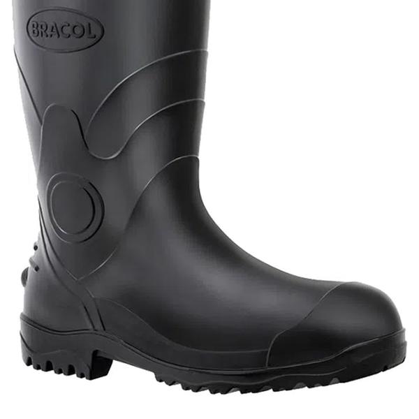 Bota Pvc Preta 35cm N43 Sem Bico Bracol Imagem de Bota Pvc Preta 35cm N43 Sem Bico Bracol